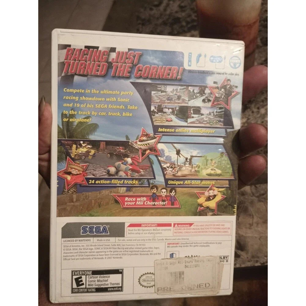 Nintendo Wii Sonic & Sega All-Stars Racing